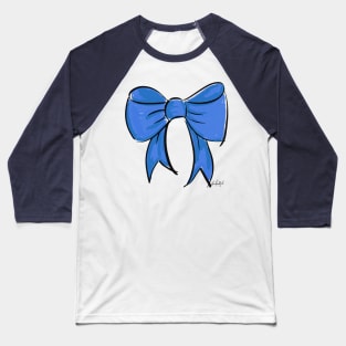 Blue Bow Baseball T-Shirt